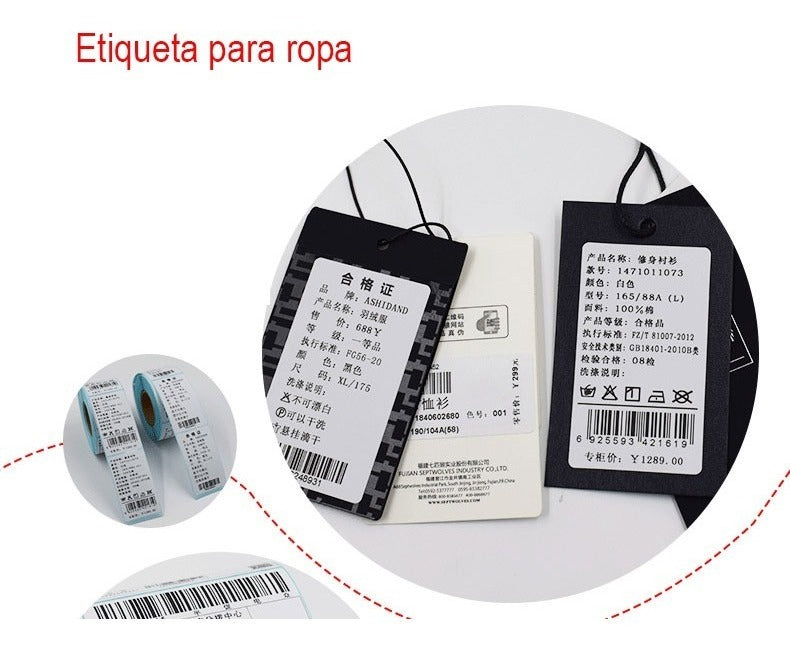 Rollo 1000 Etiquetas Térmicas Directas 2x1 In 50x25 Mm Full