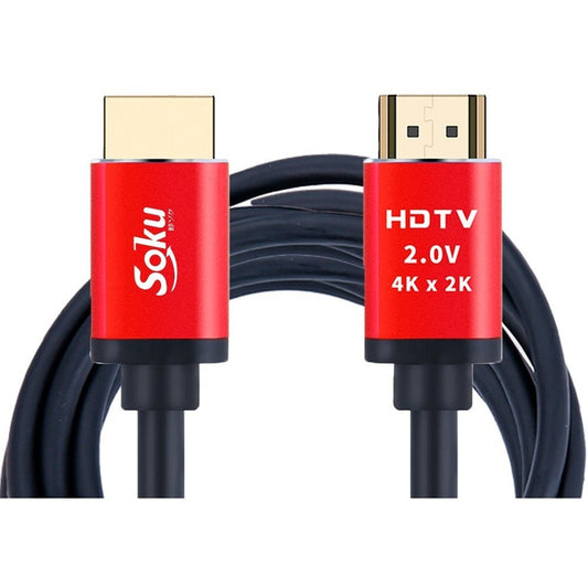 Soku Cable Hdmi Para Xbox Ps4 Pc Uso Rudo Aluminio 4k 3m