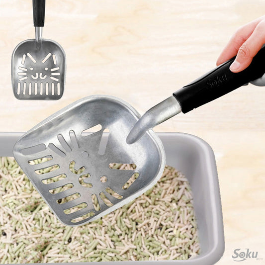 Pala Aluminio Arenero Recogedora Heces Desechos Mascota Gato