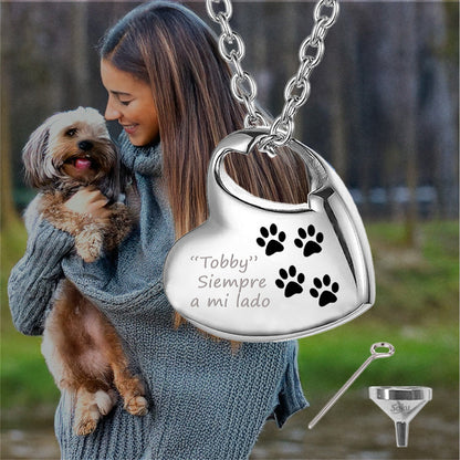 Soku Dije Personalizado Collar Cenizas Relicario Perro Gato