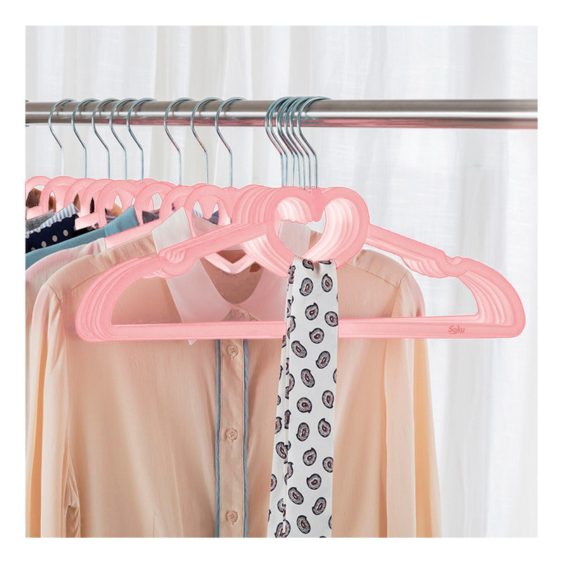 Soku 10 Ganchos Acero Terciopelo Organizador Closet Kawaii