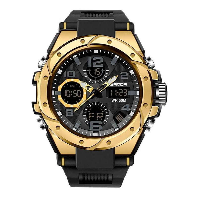 Reloj Dual Digital Led Militar Uso Rudo Contra Agua 5 Bar Sd