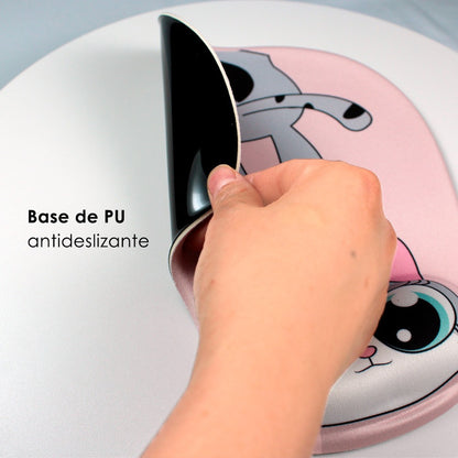 Tapete Para Raton De Gel Ergonomico Caricaturas Gatos Kawaii