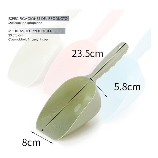 Pala Granel Croquetas Alimento Perro Gato Cuchararon Taza