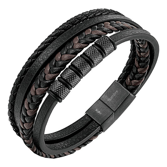 Soku Pulsera Personalizada Inoxidable Titanio Micro Piel