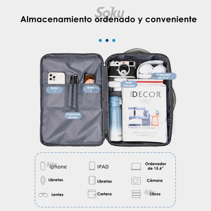 Soku Mochila  Premium Contra Agua  Minimalista Para Laptop