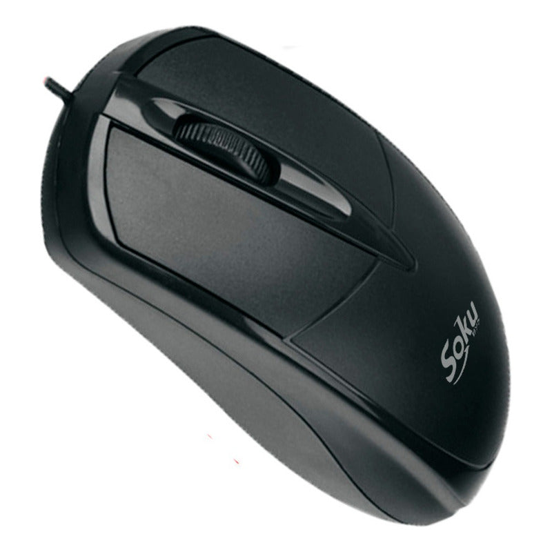 Raton Usb Ergonomico Largo Minimalista Resistente Soku