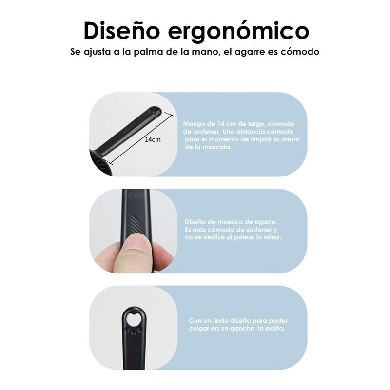 Pala Arenero Recogedora Heces Desechos Popo Mascotas Gatos