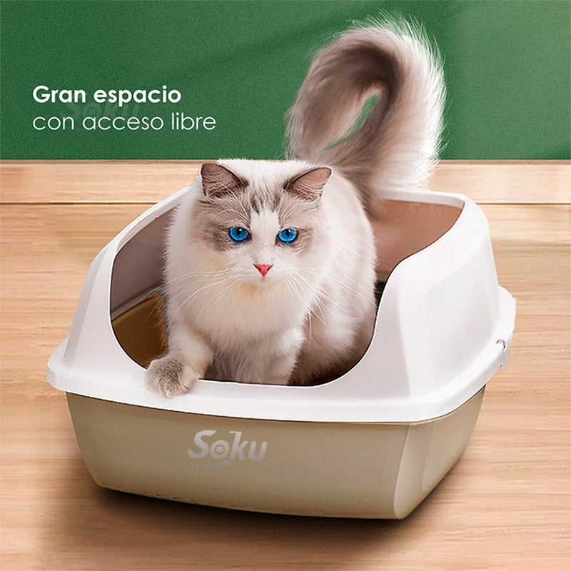 Arenero Gato Extension Anti Derrame Pala Caja Extra Grande
