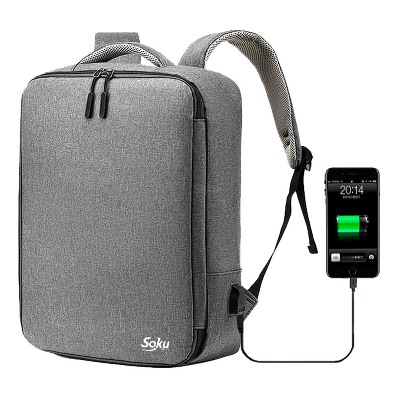 Soku Mochila  Premium Contra Agua  Minimalista Para Laptop