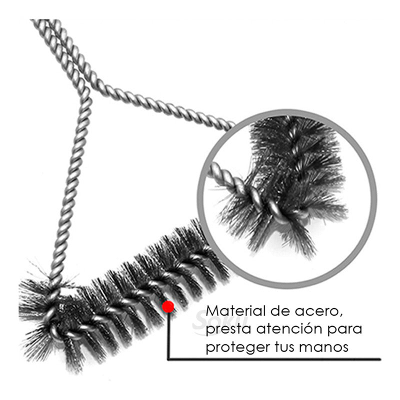 Cepillo Para Parrilla Bbq Acero Inoxidable Gourmet Cocina