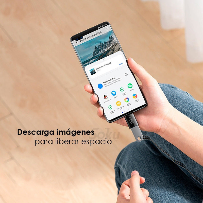 Soku Adaptador Otg Tipo C A Usb 3.1 Velocidad Real 10 Gbps