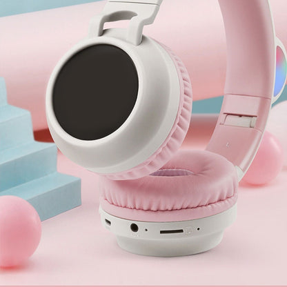 Audifonos Gamer Inhalambricos Led Auriculares Gato Micro Sd