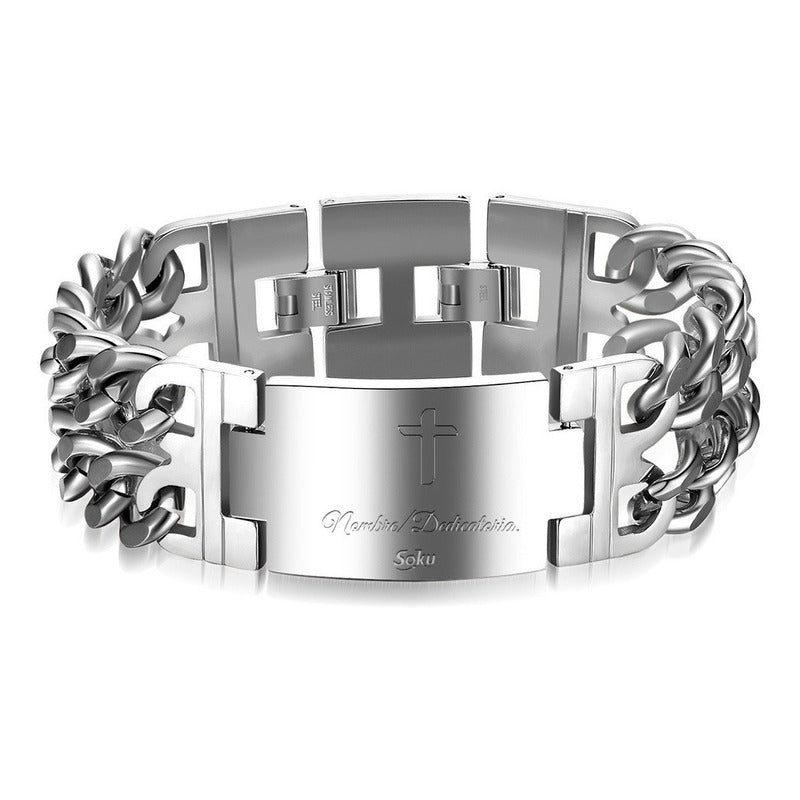 Pulsera Esclava  Personalizable Acero Inoxidable Al Titanio