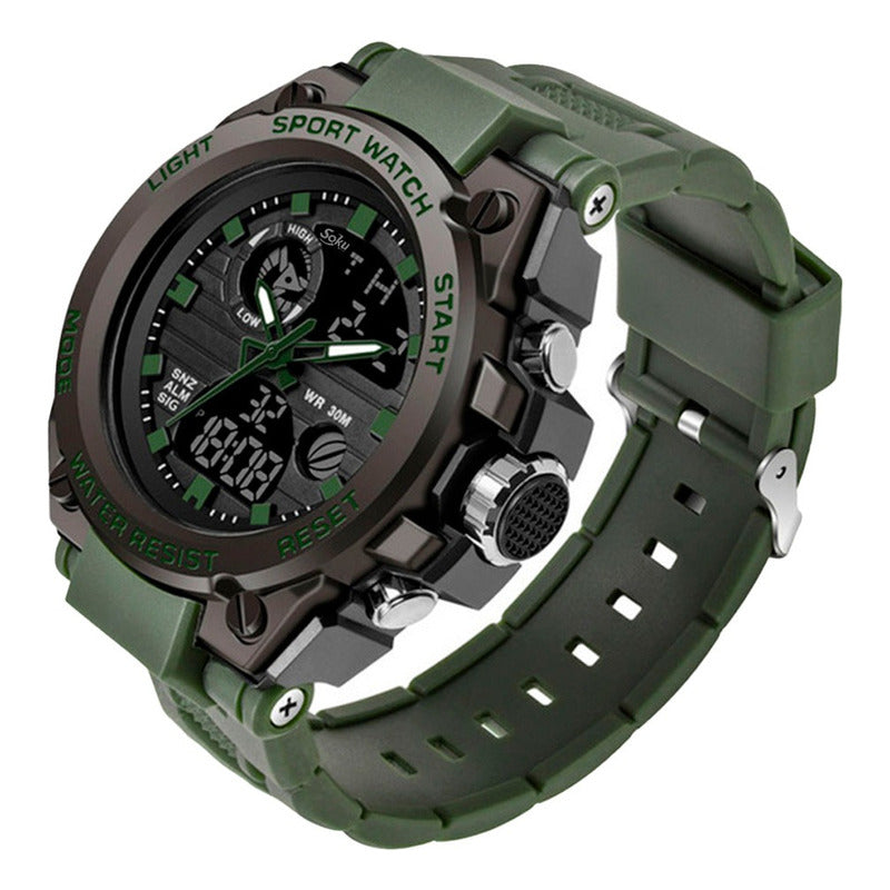 Reloj Digital Led Uso Rudo Shock Elegante Contra Agua Sd