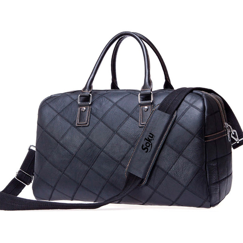 Exquisito Maletin Bolso Viaje Gym Piel Original Premium Soku