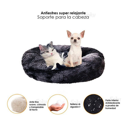 Cama Perro Cojin Puff Gato Anti Estres Extra Suave Mascota