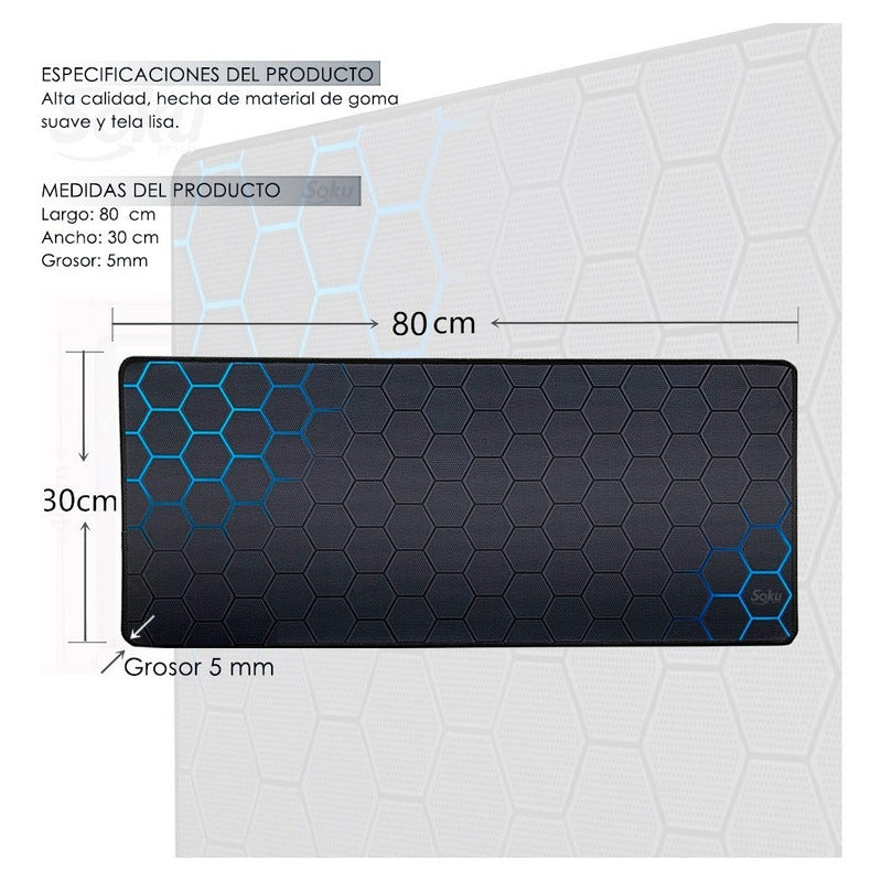 Mouse Pad Tapete Alfombrilla Grande Gamer Antideslizante