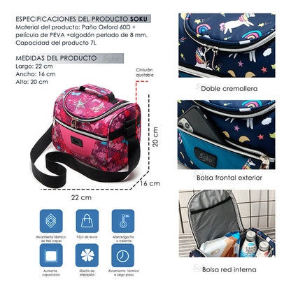 Soku Lonchera Infantil Triple Protección Extra Durable