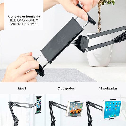 Soporte Piso Pedestal Ajustable Para iPad Extra Largo