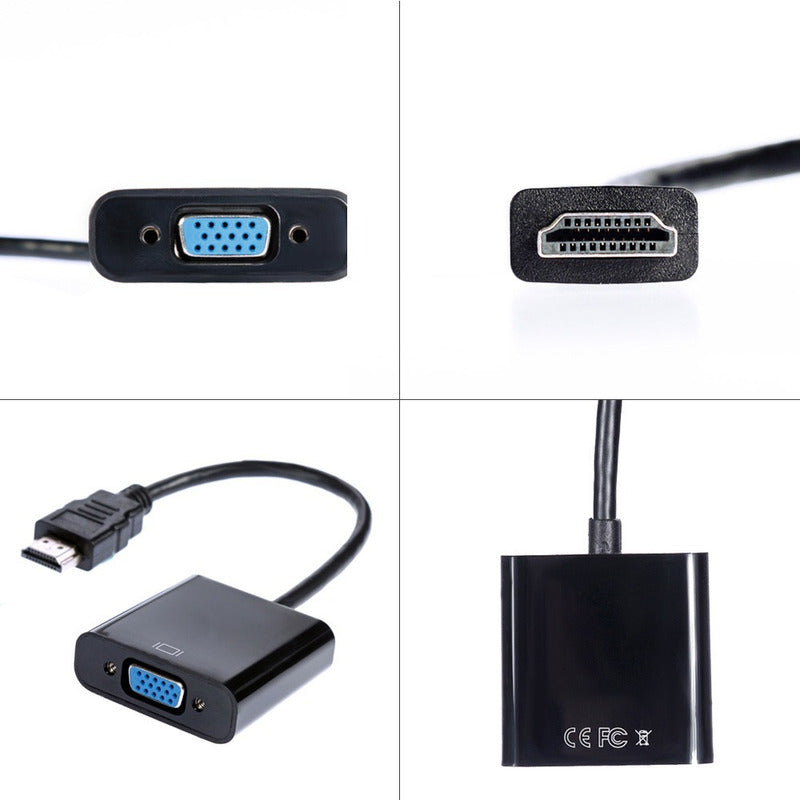 Hdmi A Vga Cable Convertidor Tv Inteligente Pc A Tableta Aux
