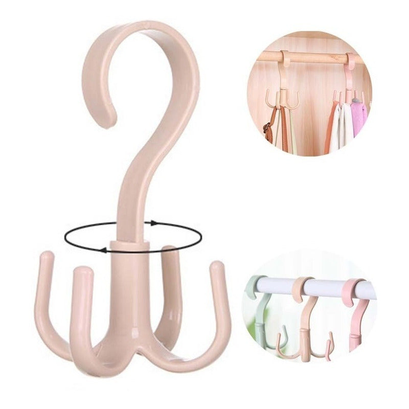 Ganchos Perchero Giratorio 360° Organizador De Ropa
