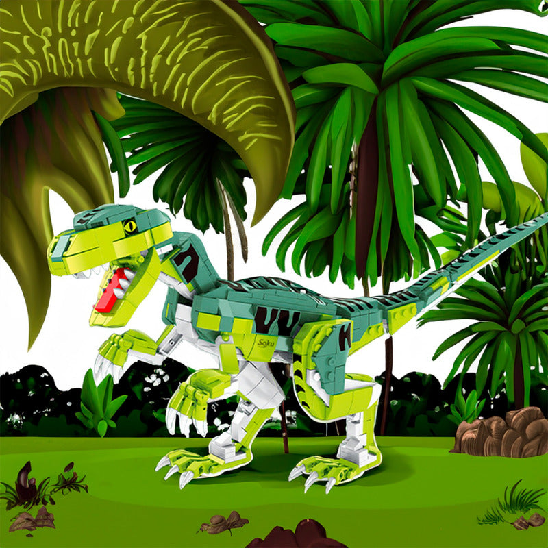 Soku Veloci Raptor Bloques Articulados Dino Coleccionable