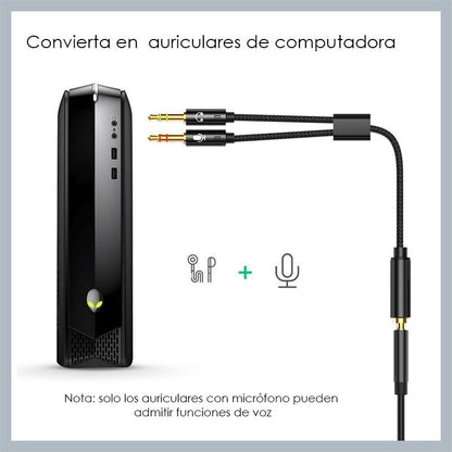 Cable Divisor De Audio 3.5 Mm Para Micrófono Y Audifonos