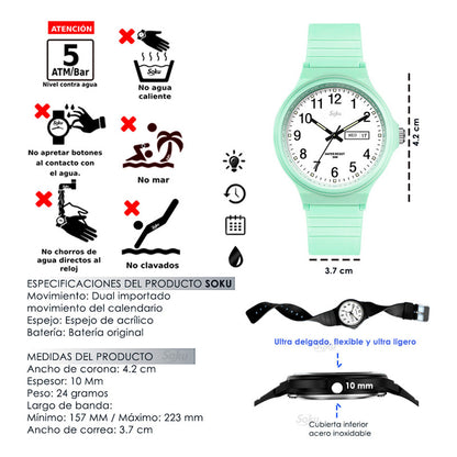 Reloj Digital Elegante Ultra Ligero Comodo Impermeable