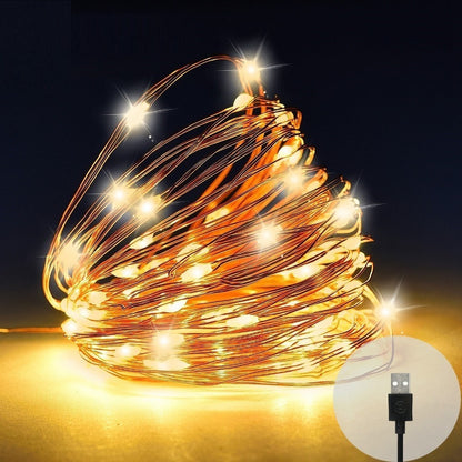 Serie Luces Decorativas Alambre Led 10m 100 Led Usb