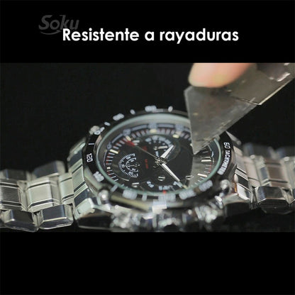 Duo Reloj Pareja Acero Inoxidable Contra Agua Estuche Cx