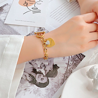 Pulsera Personalizada Grabado Corazon Acero Titanio Forever