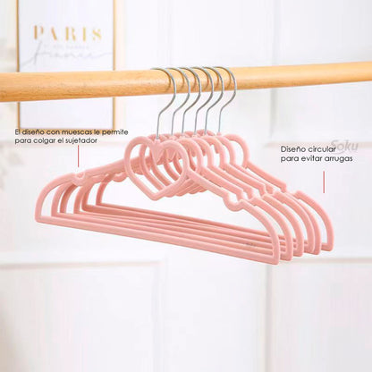 Soku 10 Ganchos Acero Terciopelo Organizador Closet Kawaii