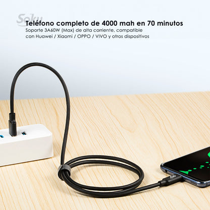 Soku Cable Usb 3.2 A Tipo C  P 3a 60w 10gbps Para Samsung