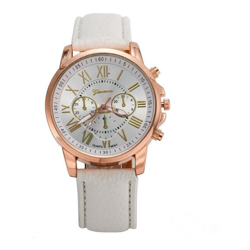 Reloj Geneva Mayoreo Piel Vinil Moda Dama Proveedor Msi