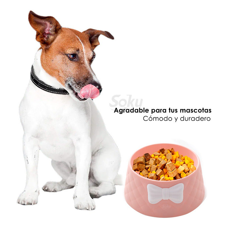 Soku Tazon Plato Para Perro Gatos Mascota Elegante Kawaii