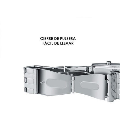 2 Relojes Pareja Duo Led Binario Acero Inoxidable Cotra Agua