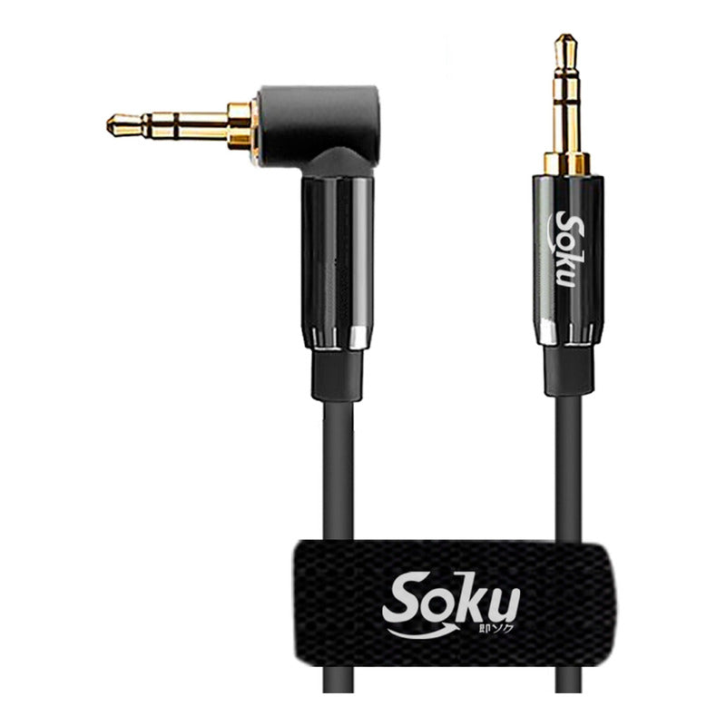 Cable Auxiliar 3.5mm Macho A Macho Auto Estéreo 3 Polos 24k