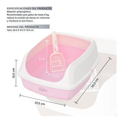 Arenero Gato Extension Anti Derrame Pala Caja Extra Grande