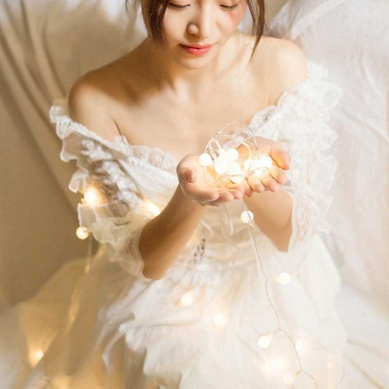 Usb Serie Luces Bodas Eventos Fiesta 20 Esferas Leds 3m