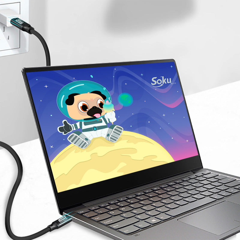 Soku Cable Usb 4.0 Tipo C Gamer 40gbps 8k Alta Gama 240w