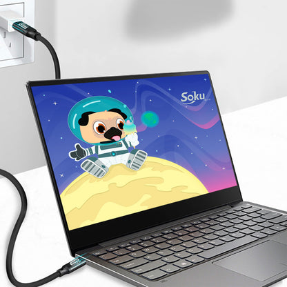 Soku Cable Usb 4.0 Tipo C Gamer 40gbps 8k Alta Gama 240w