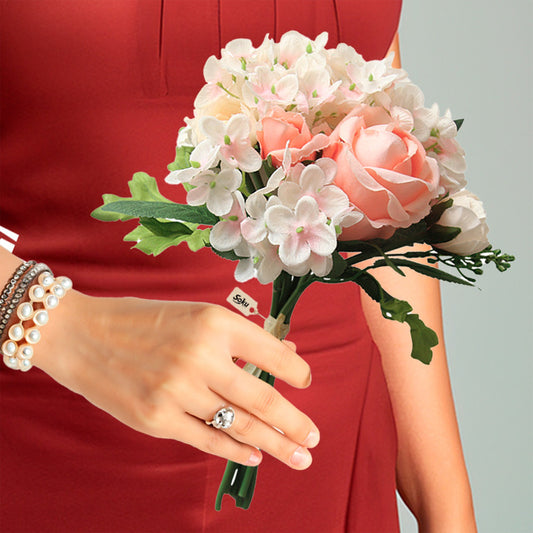 Soku Ramo Rosa Flores Quinceñera Boda Centro Mesa