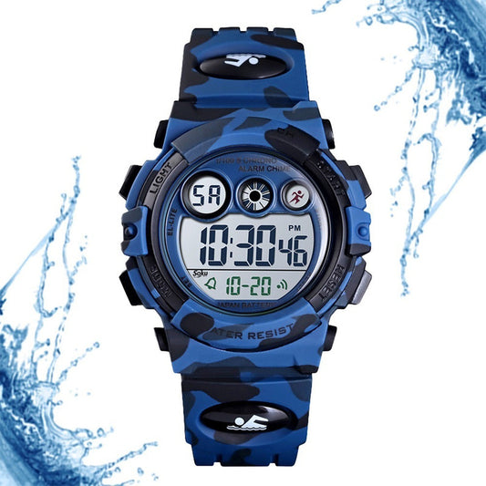 Reloj Niños Deportivo Luminoso Impermeable Camuflaje Militar
