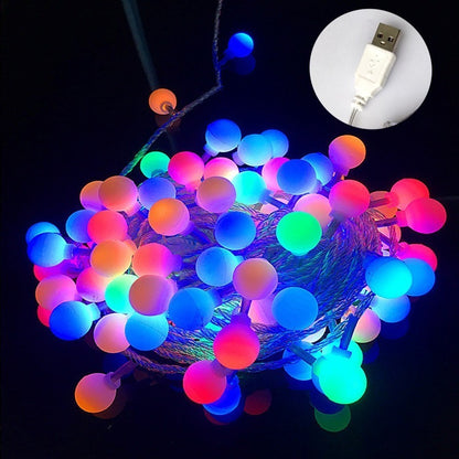 Usb Serie Luces Bodas Eventos Fiesta 20 Esferas Leds 3m