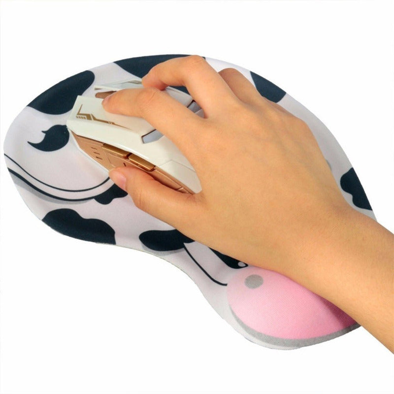 Tapete Ratón Ergonómico Mouse Pad Vaca Antiderrapante