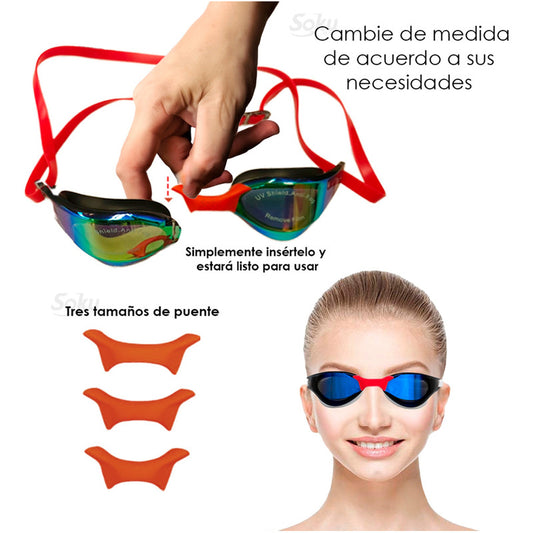 Kit Natación Profesional Gafas Polarizado Gorra Mujer Hombre