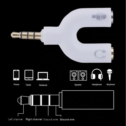 Mini Adaptador Divisor Audio Microfono Bocinas Calidad Wh