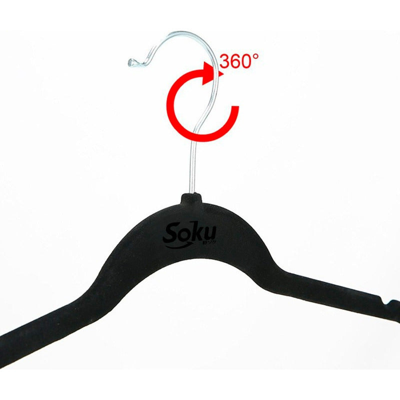 Soku 10 Ganchos Acero Terciopelo Organizador Closet Kawaii