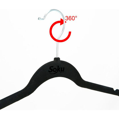 Soku 10 Ganchos Acero Terciopelo Organizador Closet Kawaii